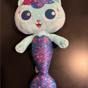 Blue and Pink Mermaid Cat Plush Toy